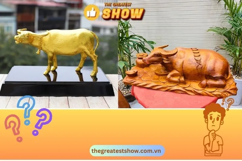 Các mẫu tượng Trâu Vàng phong thuỷ đẹp nhất hiện nay